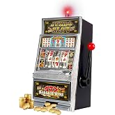 Trademark Poker Lucky 7&rsquo;s Real Slot Machine, 5.75&rdquo; x 8&rdquo; x 15&rdquo; | Las Vegas Casino Slots with Flashing Lights and Realistic Jackpot Sounds, Casino Machine Accepts 98-Percent of World Coins