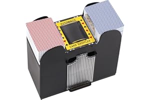 Homwom Automatic Card Shuffler of Playing Card, UNO, Texas Hold'em, Poker, Home Card Games, Blackjack, Battery Operated Electric Poker Shuffling Machine (1-6 Deck Card Shuffler)