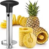Simple Craft Pineapple Corer and Slicer Tool - Stainless Steel Pineapple Cutter With Sharp Built-in Blade & Detachable Handle