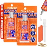 INSOIA Shoe Glue Heavy Duty Sole Repair Kit, 2x29.5ml, with Tips &amp; Bands | Shoes adhesive for soles, leather, sneakers, boots. Waterproof, clear, flexible. For DIY, parents, cobblers.