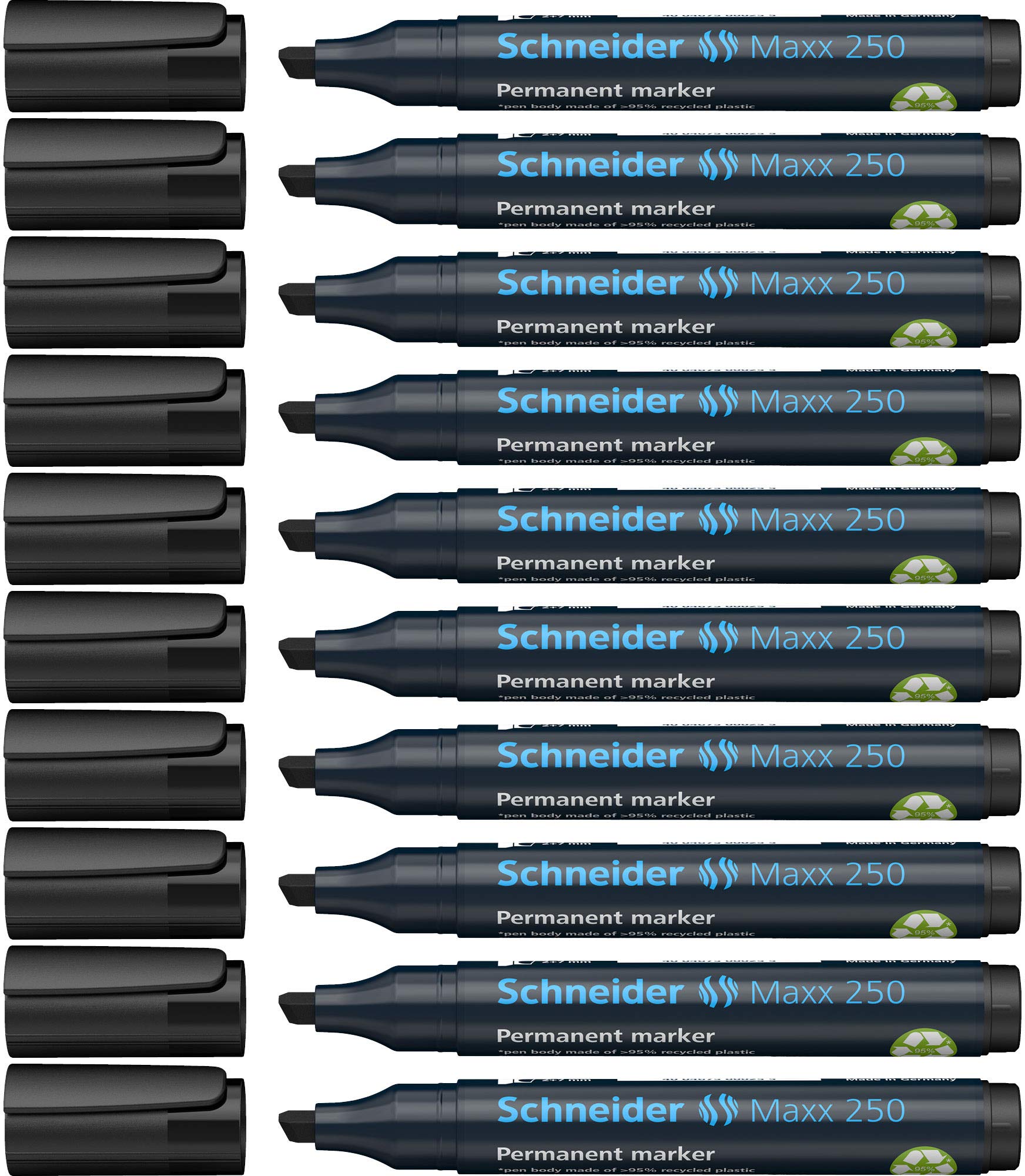 Schneider Maxx 250 Permanent Marker - Black (Pack of 10)