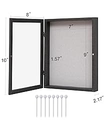 DEMAIKE 8x10 Shadow Box Frame with Linen Back, Wood