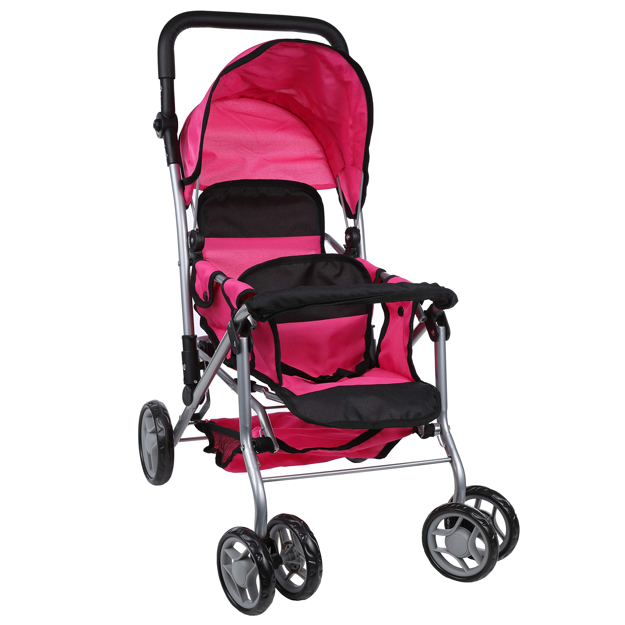 Mommy & Me Twin Baby Doll Stroller Back to Back Foldable Carriage