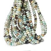 ICAI Beads 5x8mm Natural (Color Amazonite, 5x8) Beads Rondelle Spacer Loose Beads for Jewelry Making DIY Crafts Design 1 Strand 15" APPR