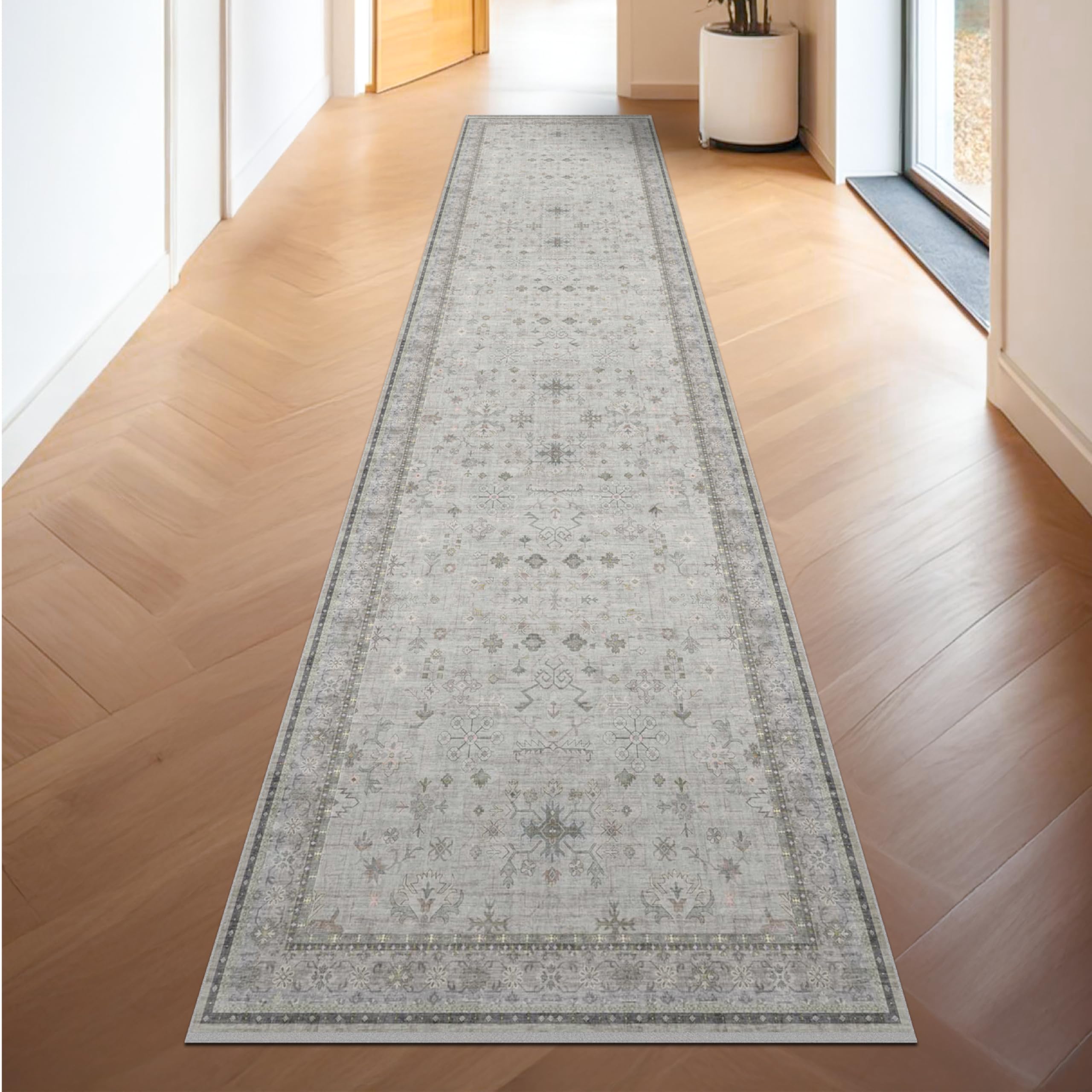 Washable Non Slip 2x10 Hallway Runner Rug - Long