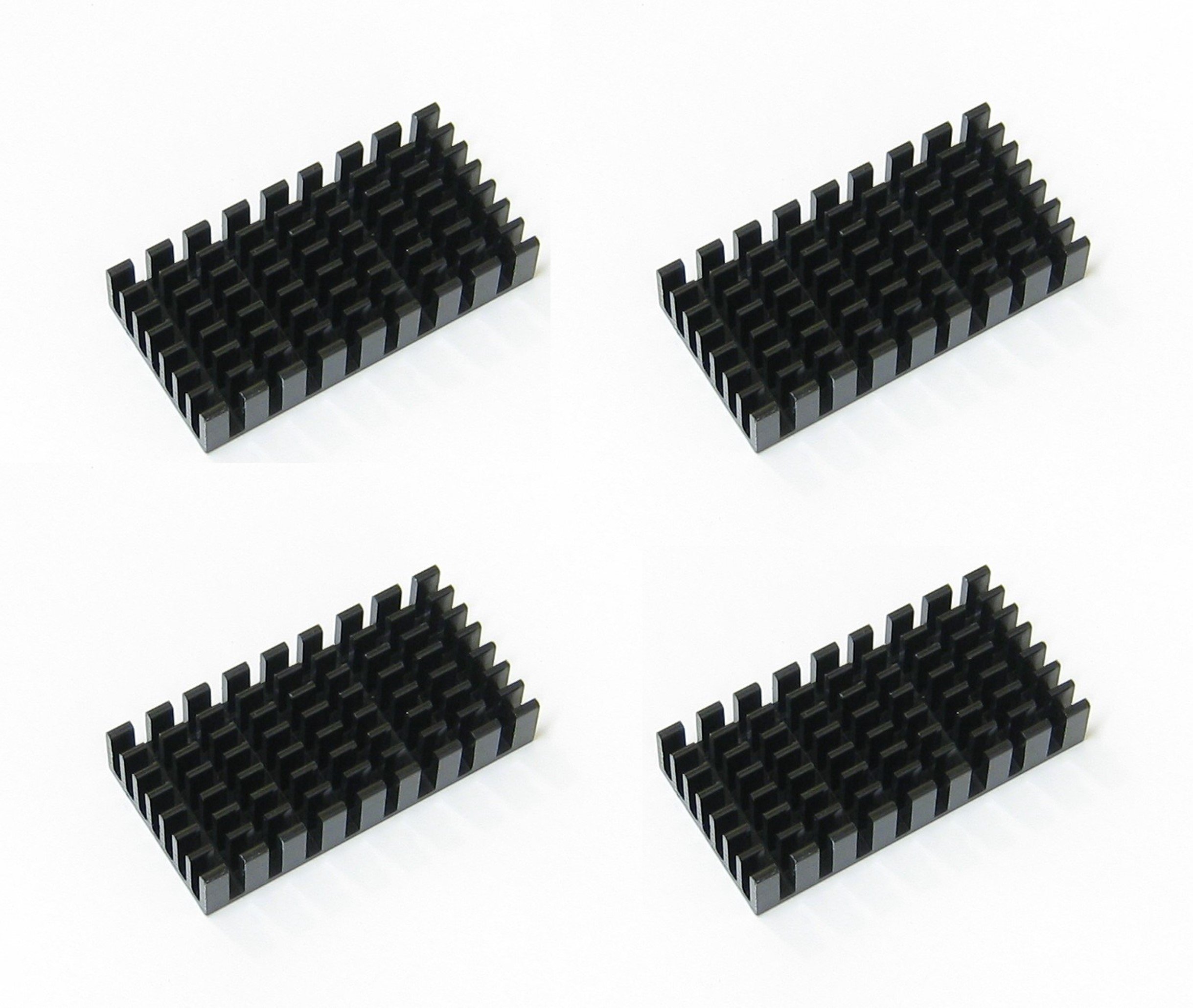 Easycargo 4pcs 25mm Heatsink, Cooler Heat Sink for Cooling LED IC Chips CPU GPU VGA (4pcs 50mmx25mmx10mm)