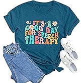 Teacher Shirts for Women: Speech Therapy Shirts SLP Gifts Shirt Speech Language Pathologist Tee Top