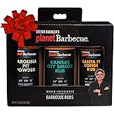 Steven Raichlen's Planet Barbecue Gourmet BBQ Rubs & Spices 3 Pack- Grill Seasonings with USA Influenced Flavors- Grilling Gift for Men & Women - Valentine's Day Cooking Gift Box Set - Made in the USA