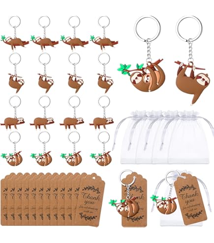 Sloth Party Straw Decorations - 24-Pack Baby Shower & Birthday Party Paper Straws With Cutouts