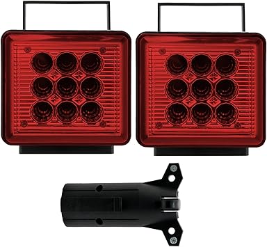 Amazon Com Bully Nv 5164 Wireless Trailer Red Led Light Kit With Magnetic Base For Rv Campers Boats Farming Equipment Long Trailers And Tow Trucks Requires 12aa Battery Automotive