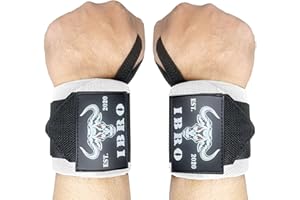 IBRO Weightlifting Wrist Wraps,18” or 24” Premium Wrist Support, Avoid Injury, Best Wrap for Powerlifting, Weightlifting, Gym Workouts, Strength Training, Cross Training for Men & Women