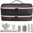 Travel Carrying Case for Hair Dryer for Shark FlexStyle Hair Dryer Bag Double-Layer Beauty Styler Organizer Hair Tool Storage Bag Hairdryer Accessories Black Case