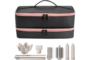 ADWORTE Travel Carrying Case for Hair Dryer for Shark FlexStyle Hair Dryer Bag Double-Layer Beauty Styler Organizer Hair Tool Storage Bag Hairdryer Accessories Black Case