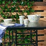 Harbour Housewares Square Glass Top Garden Table 90x90cm Parasol Hole view 7