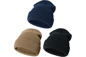 YMYDYFC Baby Beanie 3Pack Toddler Beanie Infant Knit Hat Baby Winter Hats for Boy Girl Winter Clothes Warm Knit Cap 0-6Years