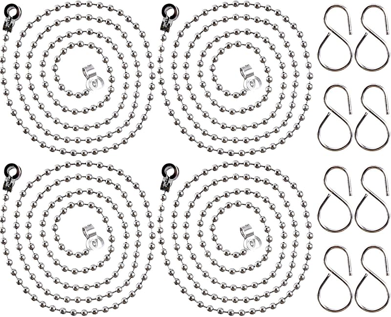 CHENGU 4pc Stainless Steel Plug Chain Stopper for Bathtub Sink Bath Basin 23.6"