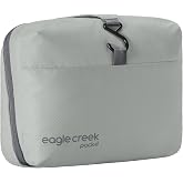 Eagle Creek Pack-It Hanging Toiletry Kit, Storm Grey | Dual Compartment Toiletry Kit for Keeping Small Items Organized, Water-Resistant, Top Grab Handle, Zipper Pouch