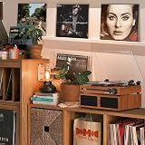 Udreamer Record Player with Dual 10W Speakers Bluetooth 5.3 3 speeds Brown view 9