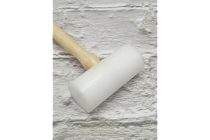 NK ESHOP 8.8 oz Plastic Nylon Hammer (12″×4.5″) Forming Dapping tool ideal for metal forming, Professional Hardwood hand Hammers Tool for Forming, Shaping Metalworking and Jewelry Making