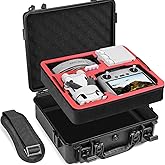 Dual Layer Hard Case for DJI Mini 4 Pro/Mini 3/ Mini 3 Pro Fly More Combo, Waterproof Mini 4 Pro Drone Carry Case Bag, Compat