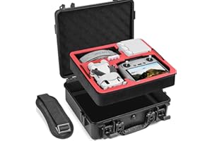 Dual Layer Hard Case for DJI Mini 4 Pro/Mini 3/ Mini 3 Pro Fly More Combo, Waterproof Mini 4 Pro Drone Carry Case Bag, Compat