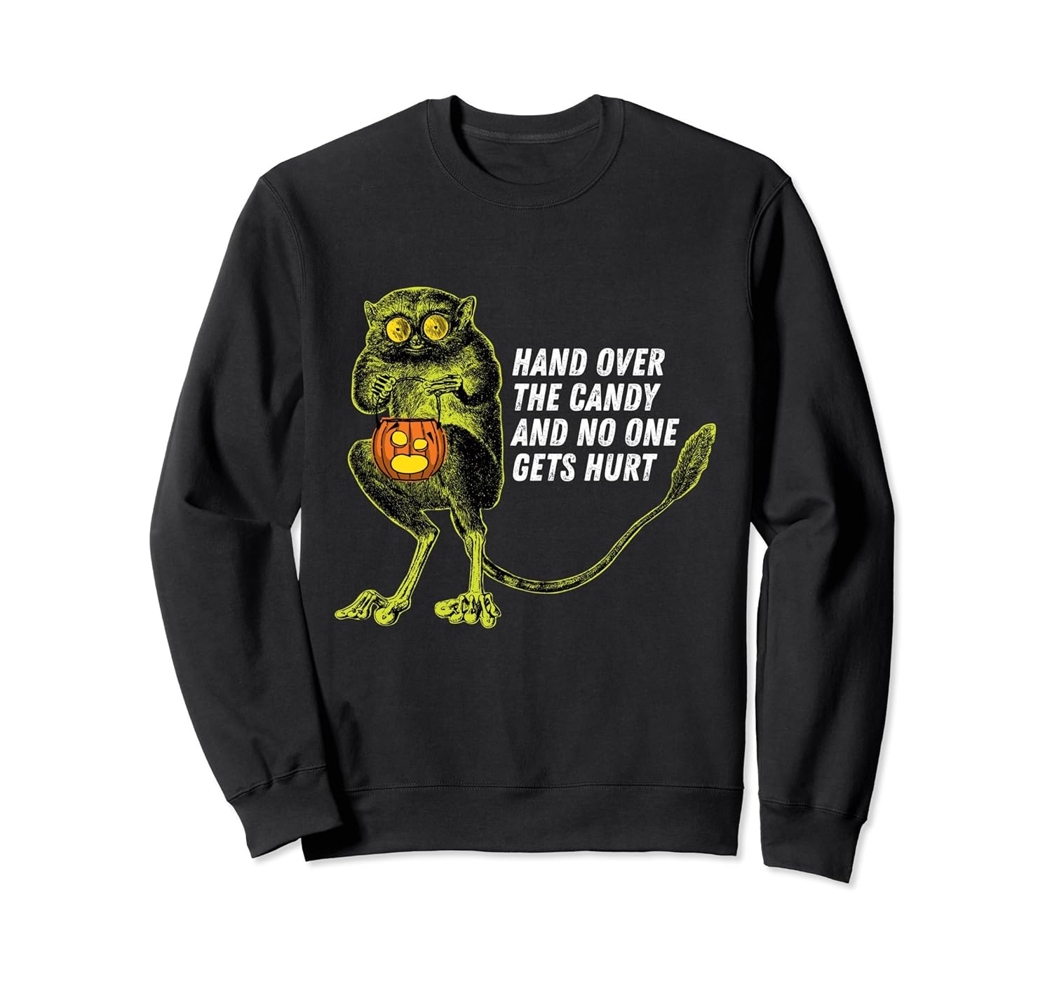 Creepy Scary Animal Halloween Sweatshirt Funny Tarsier Shirt-Rose