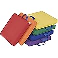 ECR4Kids SoftZone Floor Cushions, Square, Flexible Seating, Assorted, 6-Piece