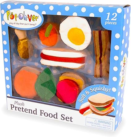Pop-Oh-Ver - 12 Piece Plush Food Set 