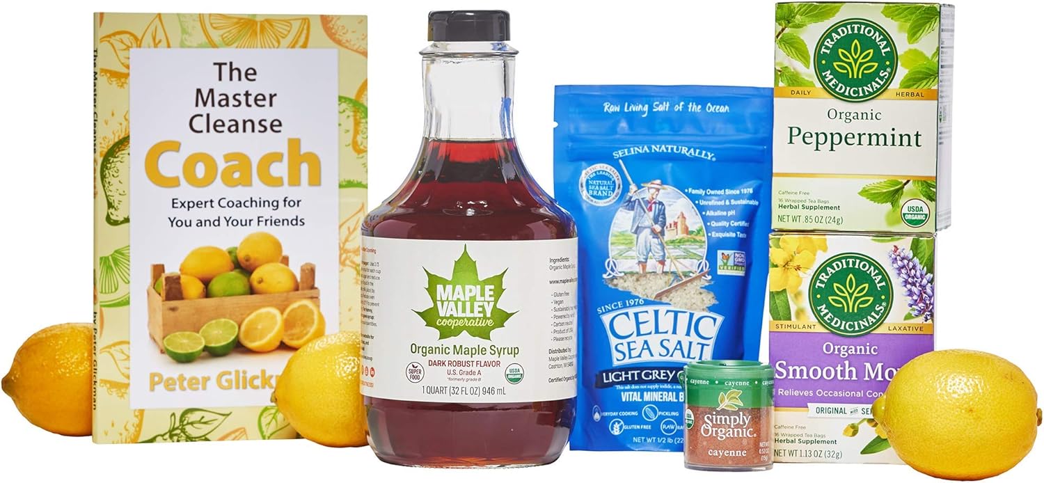 Amazon Com Maple Valley 5 Day Organic Master Cleanse Lemonade Detox Kit With Peter Glickman Master Cleanse Coach Book Health Personal Care