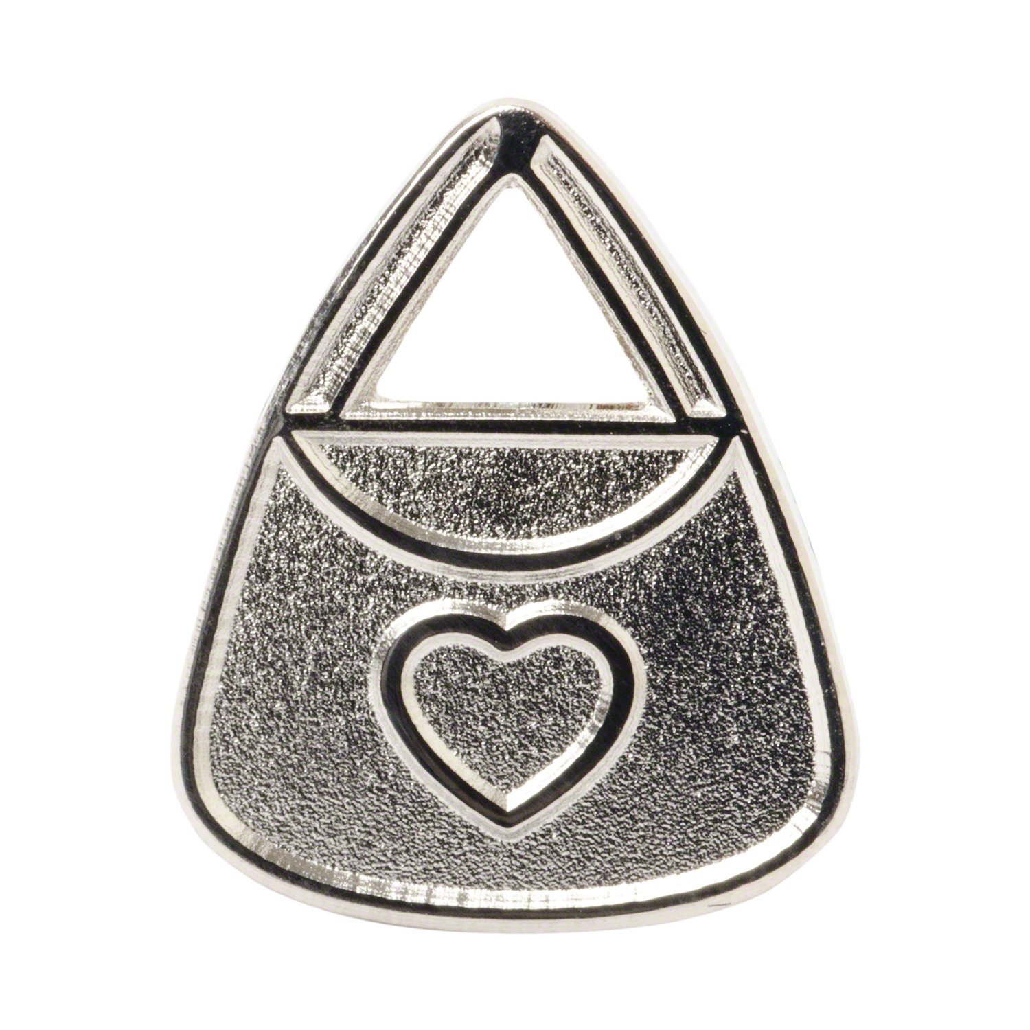 THE MASONIC COLLECTION - Silver Plated Almoners Badge in Heart Shaped - Comes With Clutch Pin Fitting - Freemason Gifts for Men
