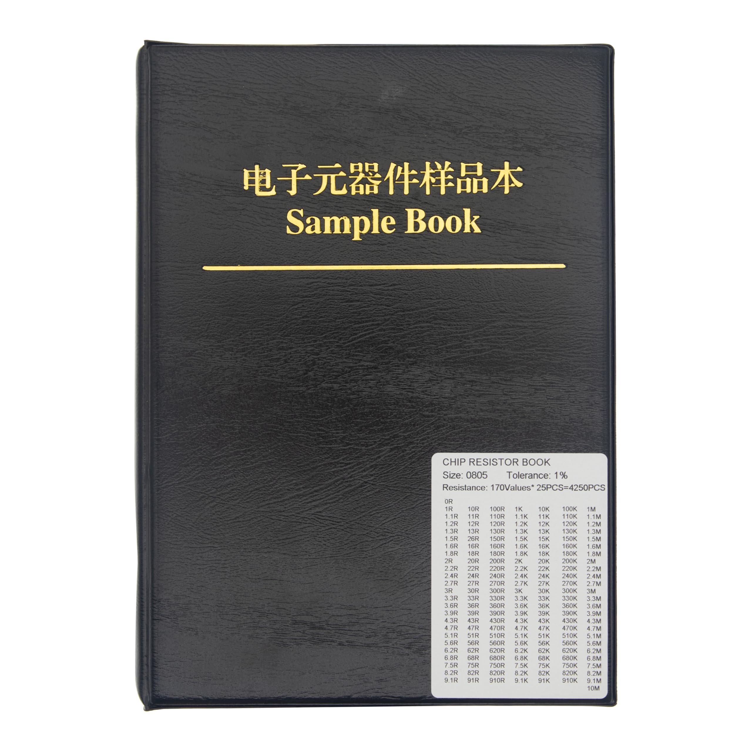 Photo 1 of 170 Values x 25 Pieces, Total 4250 Pieces, 0805 1% SMD Surface Mount Thick Film Chip Resistor Book