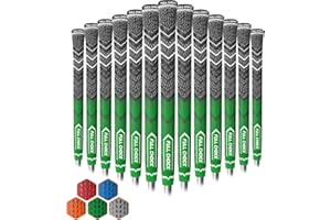 Full Choice Cross Corded Golf Grips 13 Pack, Low Taper Design, Choose from 13 Grips or 13 Grips with All Kits, 3 Sizes 5 Colors Options, Multi-compound Hybrid Golf Club Grips, CG01 Series