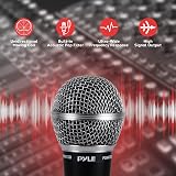 Pyle Dynamic Cardioid Microphone 2-Pack Unidirectional XLR with Pop Filter view 3