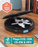 Oakcastle CD10 Portable CD Player with Earphones, 7 Hour Battery, Car AUX view 4