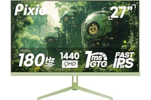 Pixio PX278 Wave Mint Green 27 inch 180Hz Refresh Rate Quad HD 1440p Resolution AMD FreeSync Fast IPS Panel 1ms GTG Response 