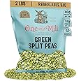 ONE IN A MILL Dried Green Split Peas 2LB Resealable Bag | For Soup, Stews, & Curries | All-Natural Plant-Based Protein | OU Kosher