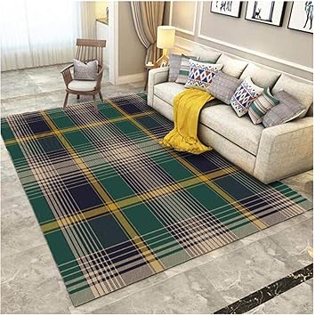 Moderner Teppich, Geometrischer Rechteckiger Heimteppich, Dekorativer