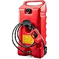 Scepter Flo N' Go Duramax 14 Gallon Portable Gas Fuel Tank Container Caddy with LE Fluid Transfer Siphon Pump and 10 Foot Lon