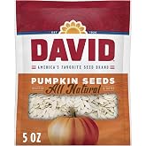 DAVID All Natural Pumpkin Seeds, 5 oz. | 8g protein &amp; 6g fiber per serving; All Natural Pumpkin Seeds; great for baseball games, road trips or on-the-go snacking