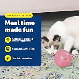 PetSafe SlimCat Interactive Feeder Pink - Adjustable Portions - Slow Feeder view 2