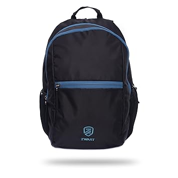 Zwart 20 Ltrs Black, Blue School Backpack (ZILLION-B)