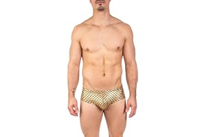 Gary Majdell Sport Mens Hot Prints Hipster Bikini Swimsuit with Contour Pouch