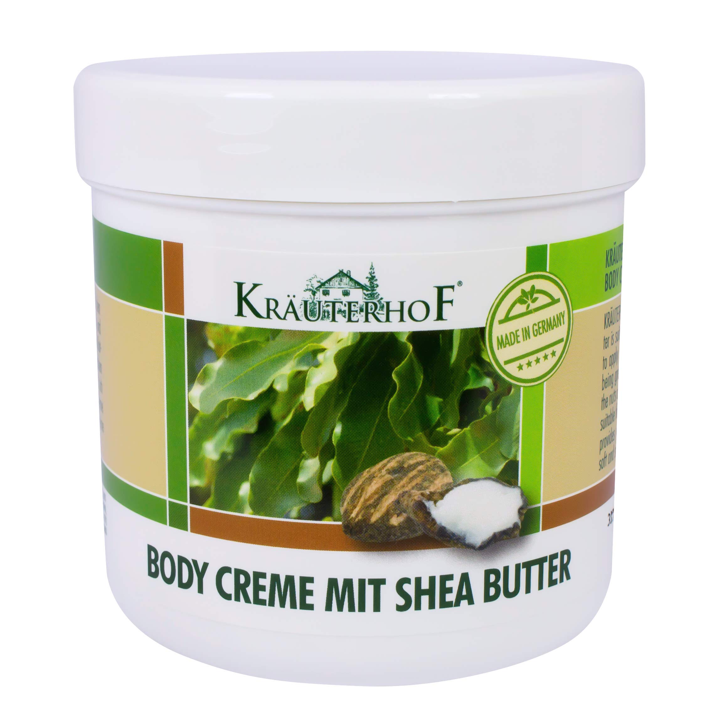 Kräuterhof Value Pack of 5 Body Cream with Shea Butter, 5 x 250 ml Tubes