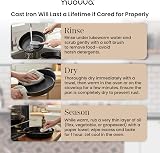 nuovva Pre Seasoned Cast Iron Skillet 12 Inch Oven Safe Frying Pan view 7
