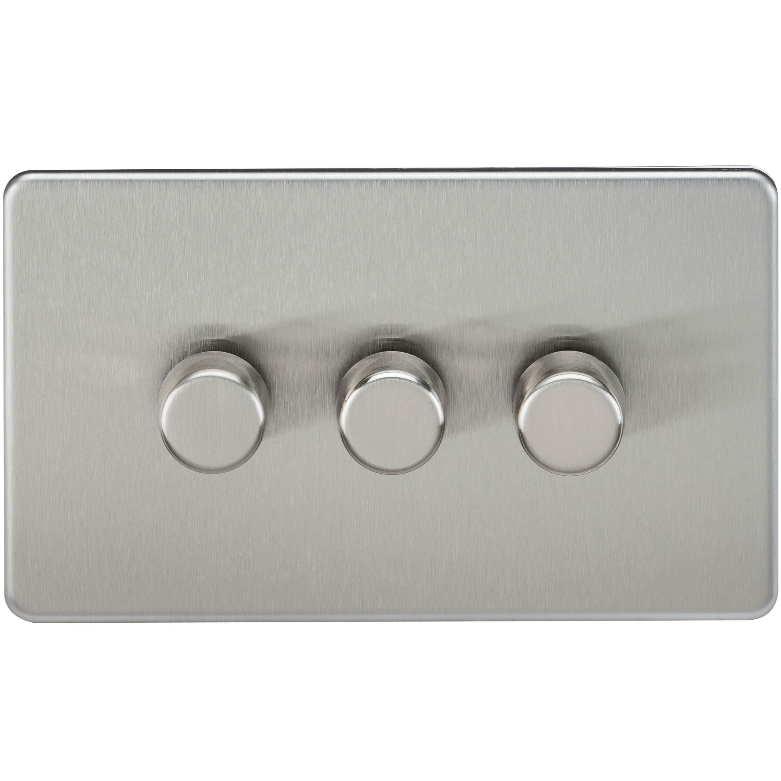 3G 2-way 10-200W (5-150W LED) Intelligent dimmer - Brushed Chrome