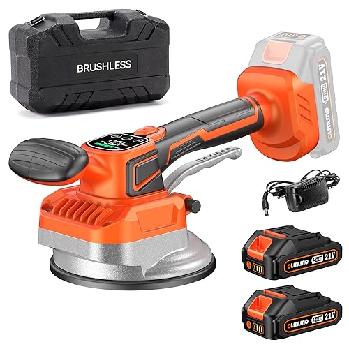 Tile Vibration Tool Cordless, Max.18000 r/min Electric Installation  Vibrator Level Handheld Machine 10 Adjust Speed w/145mm Lock Design Vacuum  Suction Cup w/2 Batteries for Floor Wall Laying Vibrating in Dubai - UAE |