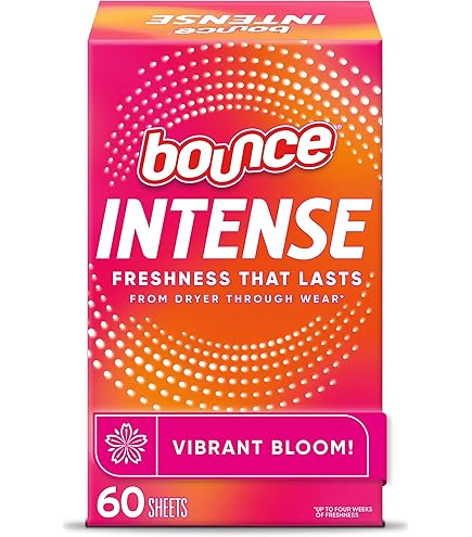 Amazon.com: Bounce Intense Dryer Sheets, Vibrant Fresh, 60 Count