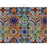 Talavera Mexican Tiles Dish Drying Mat For Kitchen Counter, Super Absorbent Microfiber Dish Drying Pad, Kitchen Gadgets For Easy Clean Multi-Use Large 18