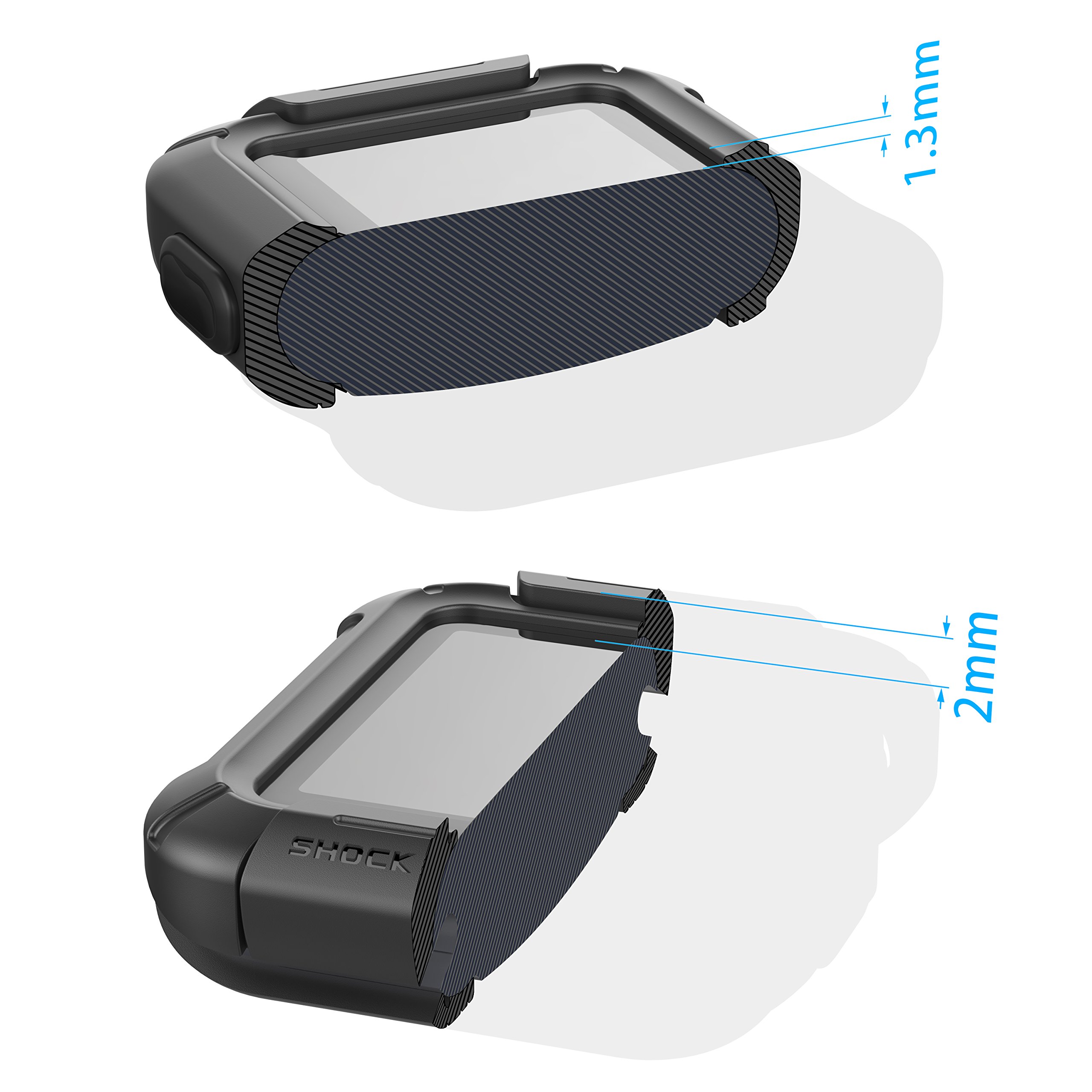 Beacoo Apple Watch Case, Rigid Shield with Resilient Shock Absorption Rugged Protective TPU iWatch Case for 42mm Apple Watch Series 3/Series 2/1/Original (2015)/Nike+ Sport Edition