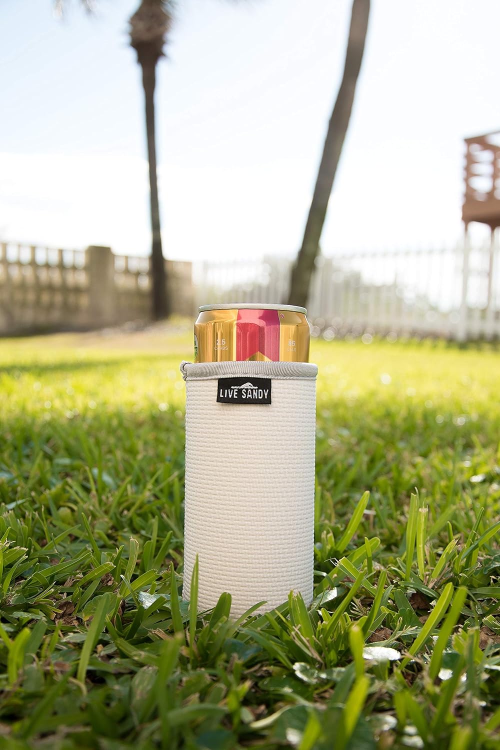 Slim Can Koozie for Skinny Cans 8 Pack Neoprene Coozies 12 oz White